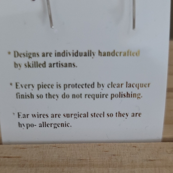 Rose Gold Floral Stud Earrings - Picture 2 of 2